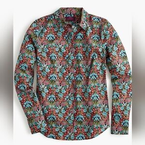 J.Crew Liberty Art Fabric Primrose Foral Cotton Long Sleeve Blouse 2